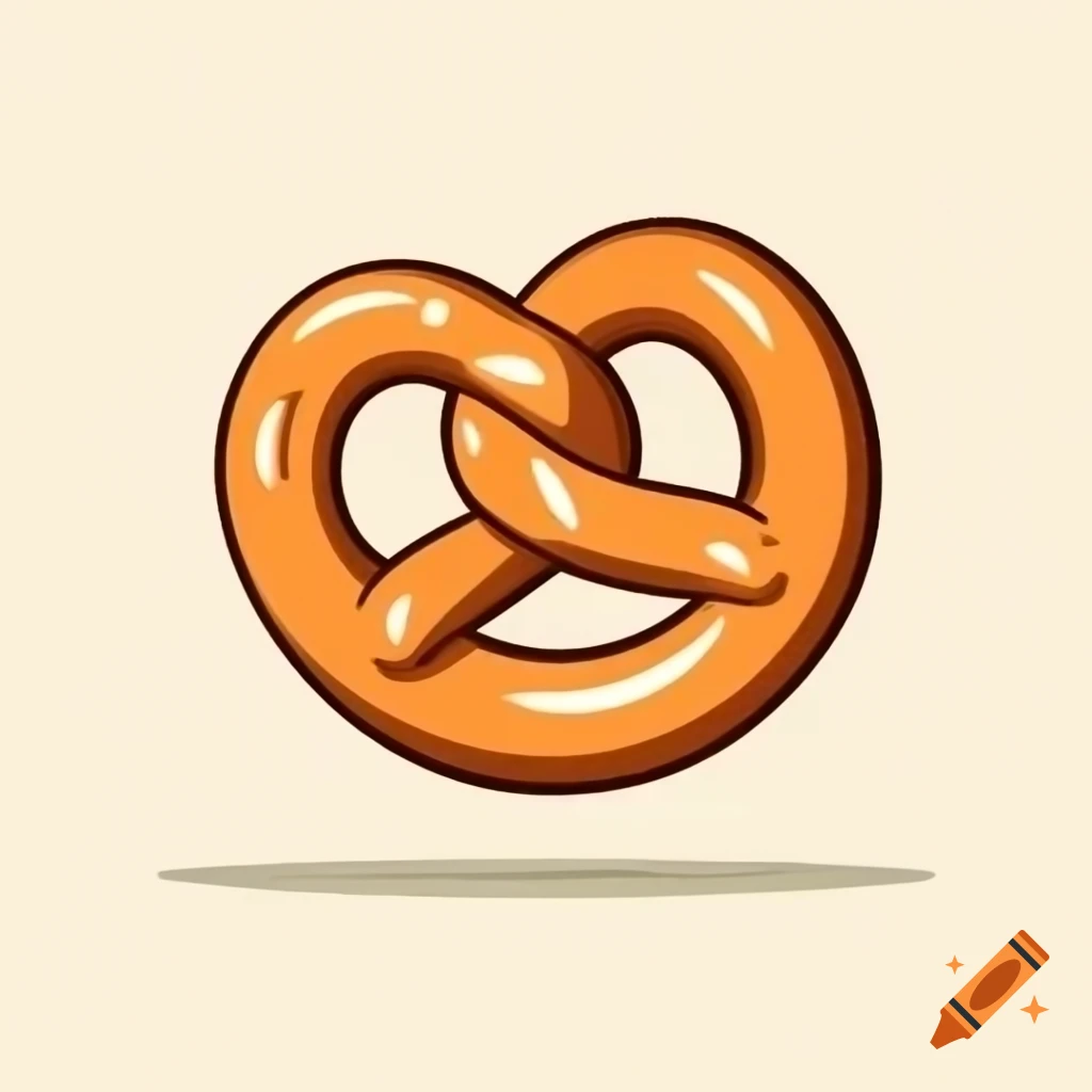 Delicious pretzel ready to be enjoyed