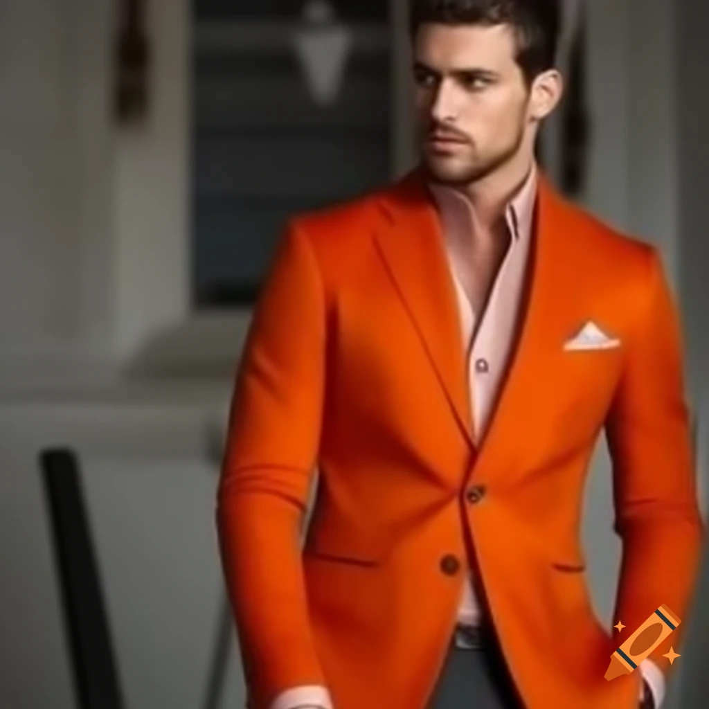 Orange costume for men