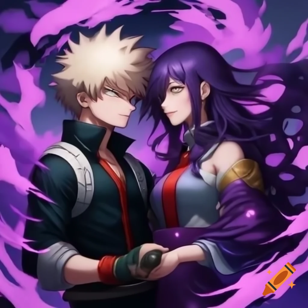 Katsuki Bakugo and girlfriend in traditional outfits at lively Japanese ...