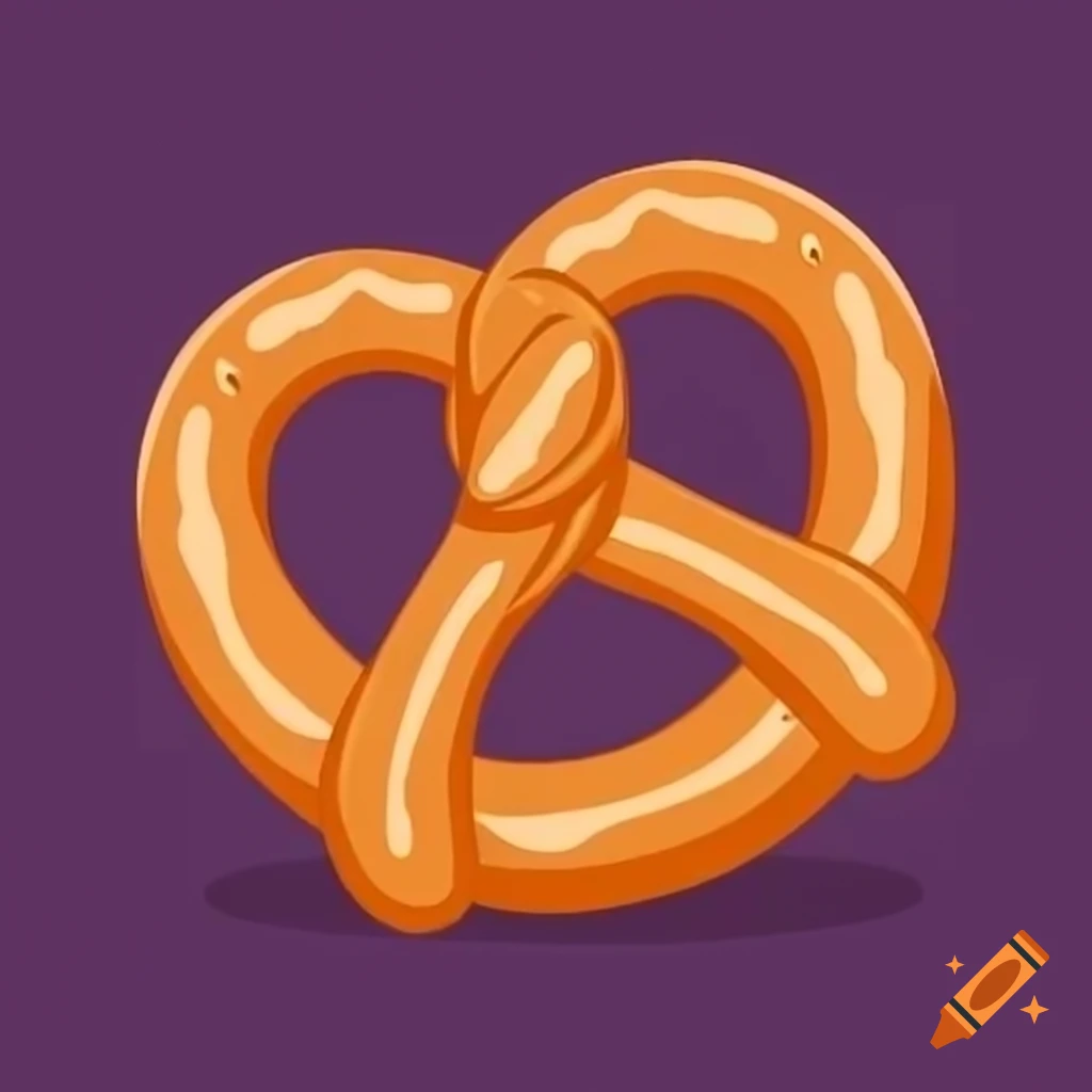 Freshly baked pretzel ready to be enjoyed