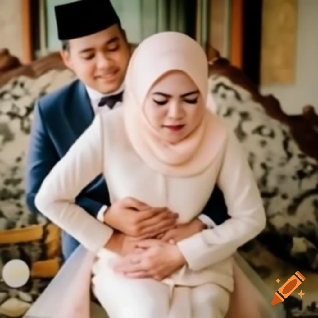 Malay wedding woman experiencing discomfort and crying