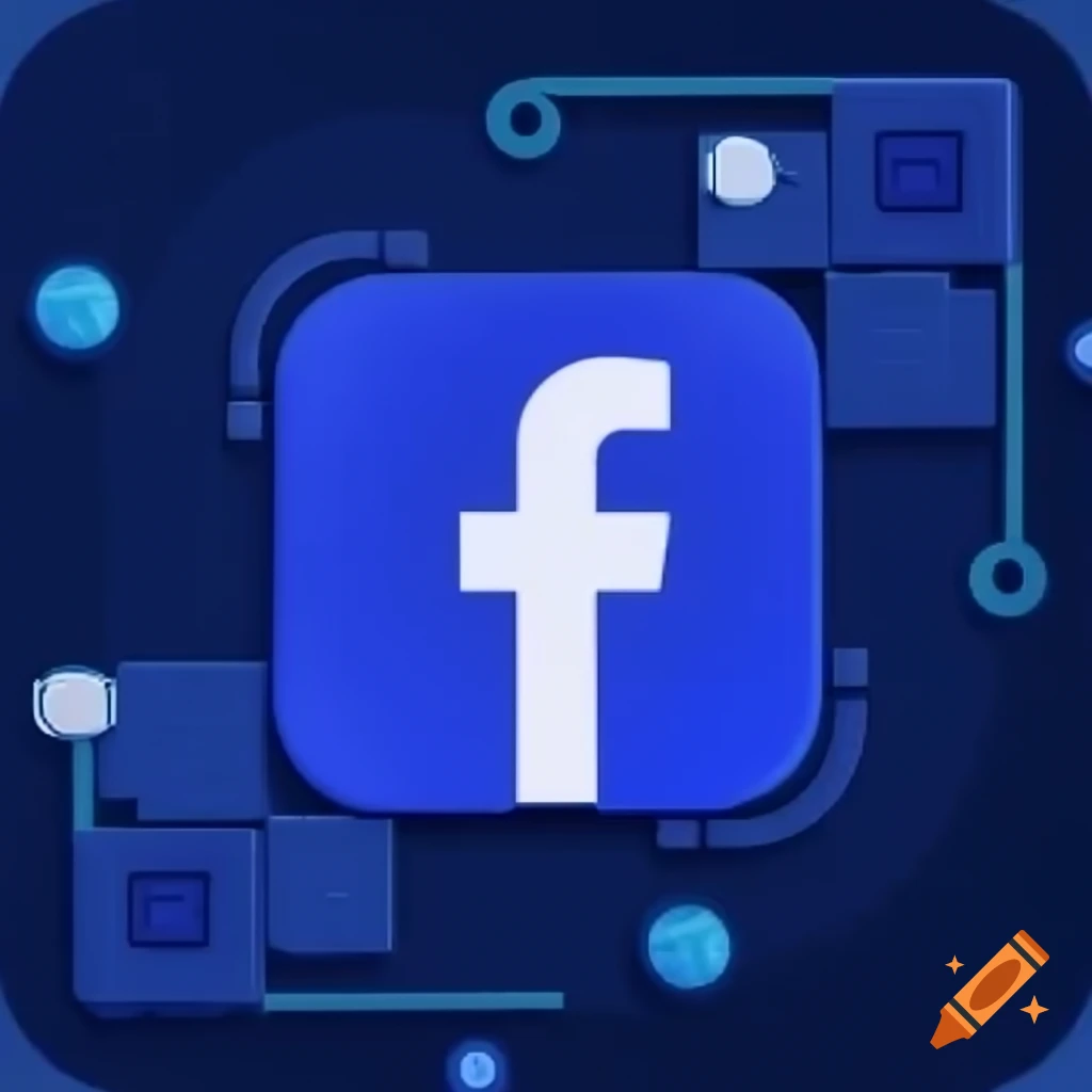 Digital technology graphics related to Facebook