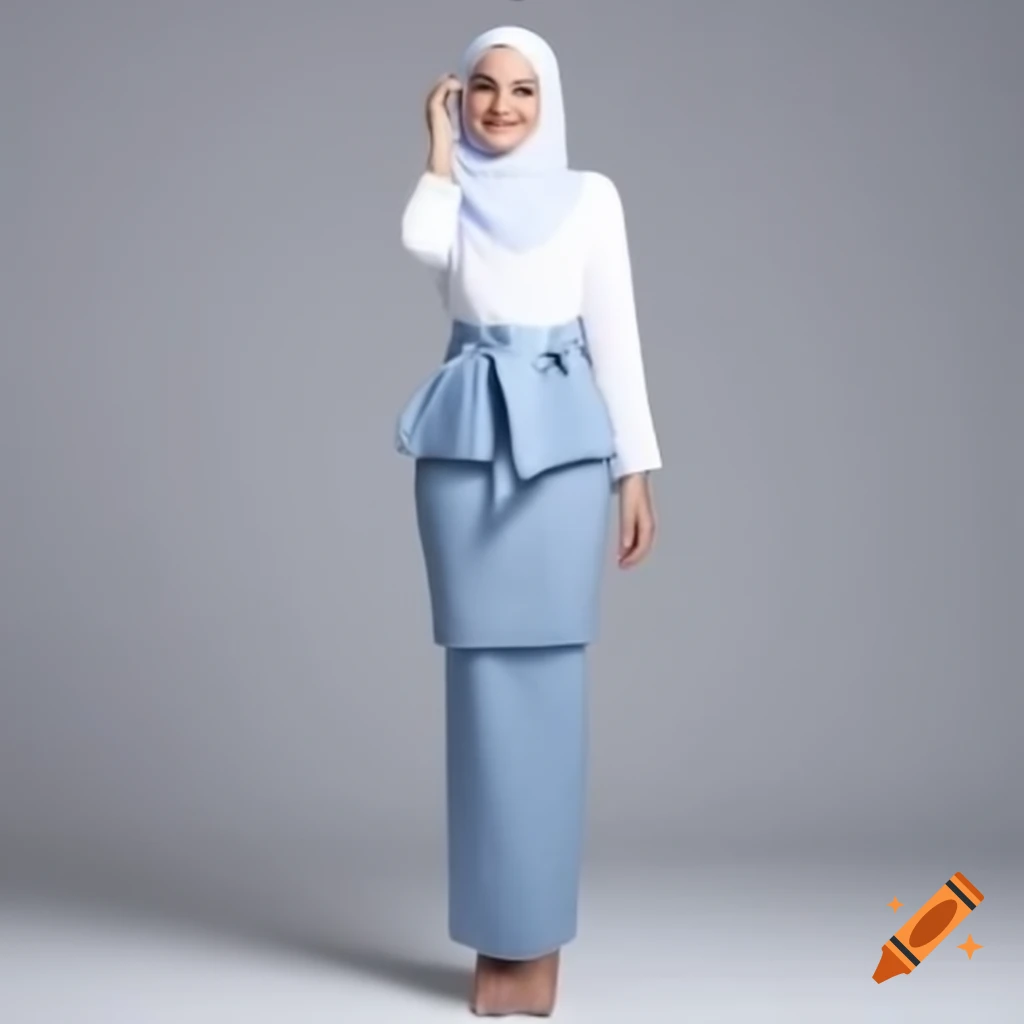 Woman wearing baju kurung with belt