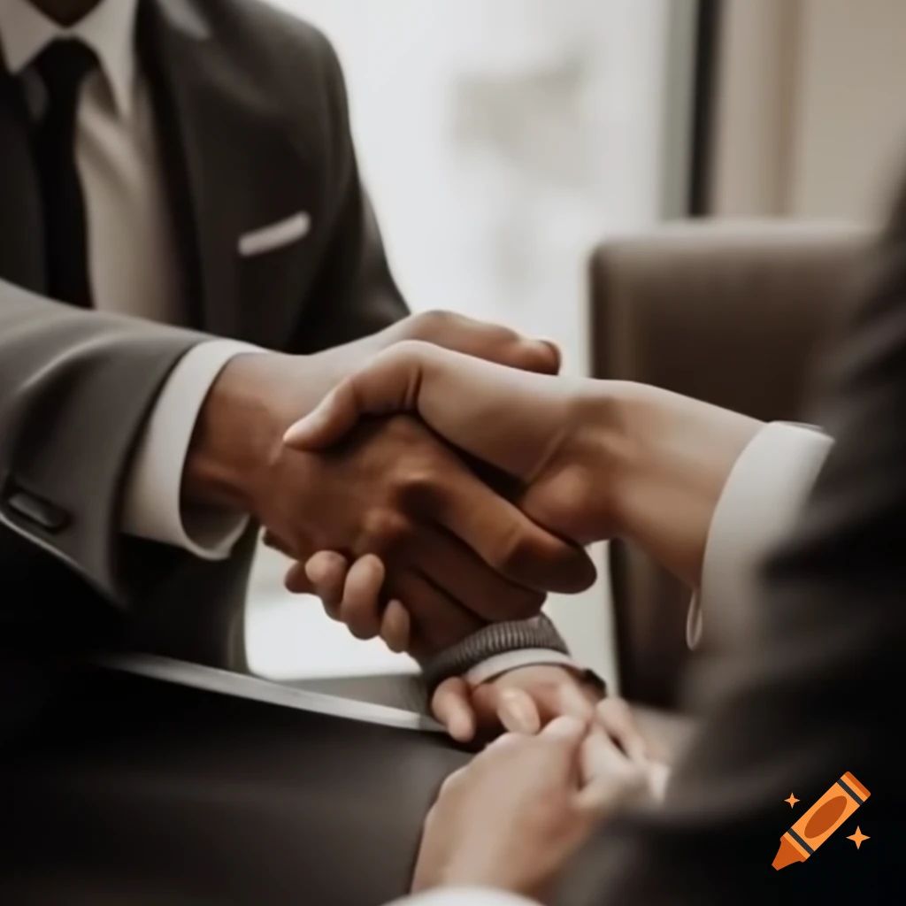 Two people shaking hands