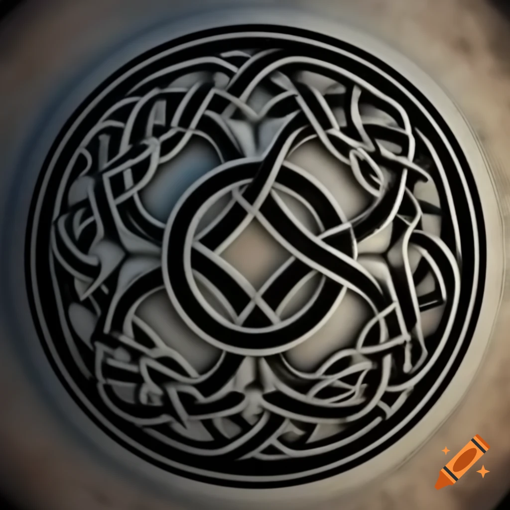 Celtic trinity knot with circle of life design