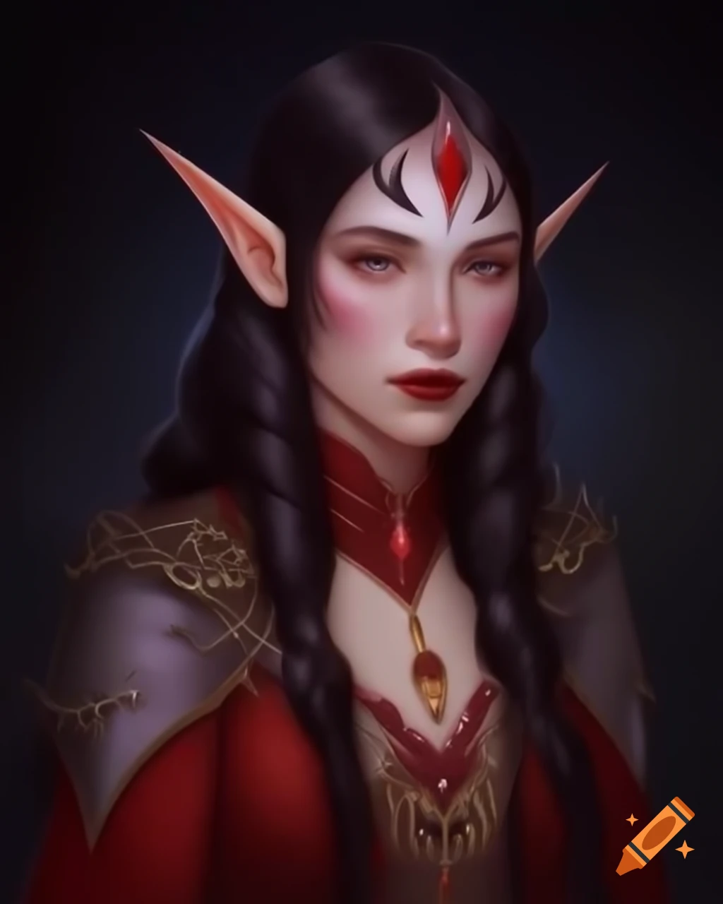 Person in elaborate fantasy costume with pointed ears resembling an elf