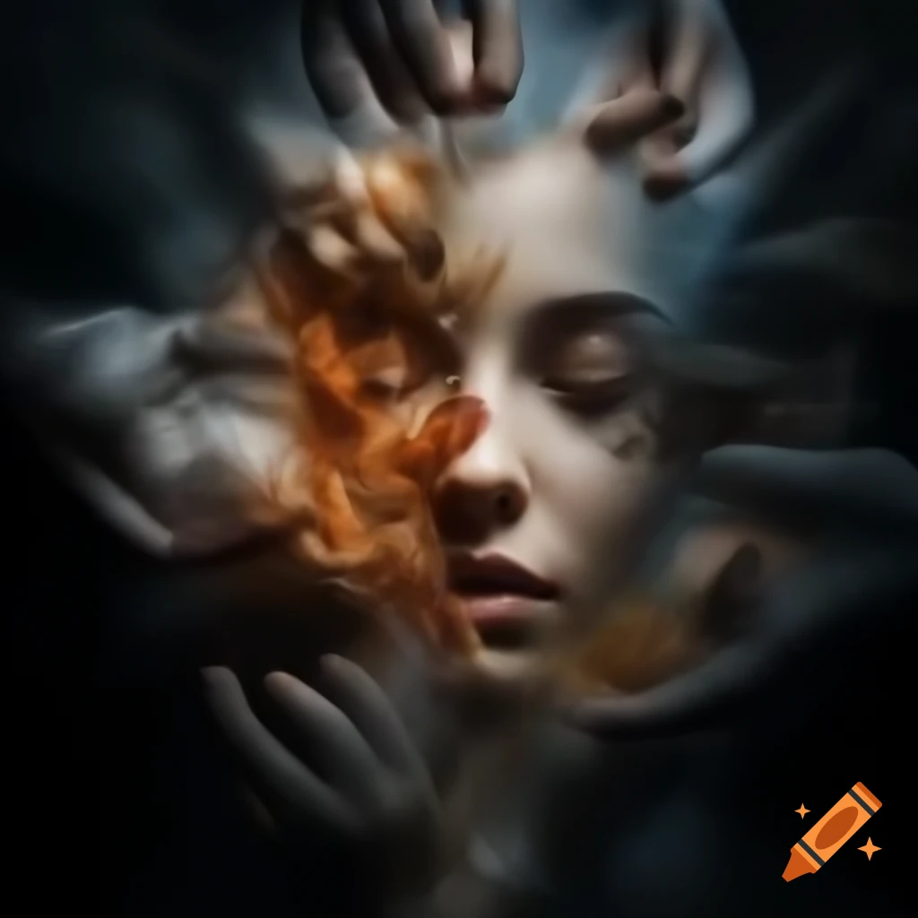 Dynamic artistic creation representing chaos and intention