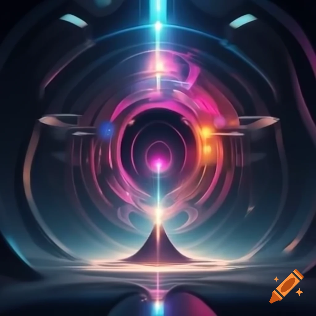 Colorful futuristic background design for AI Frame Generation slide