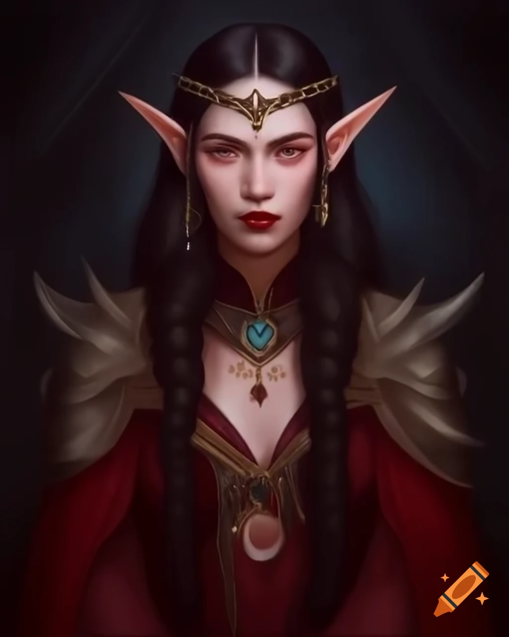 Person in elaborate fantasy costume with pointed ears resembling an elf