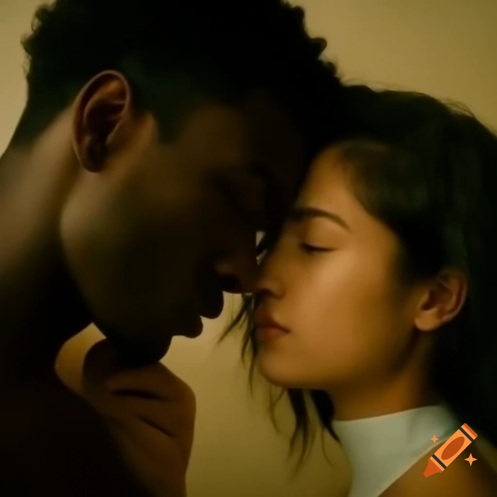 Couple sharing a kiss