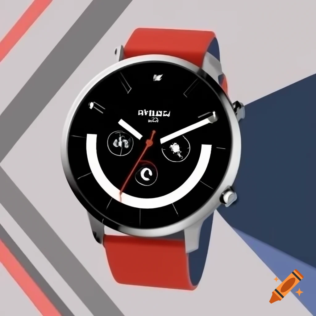 Modern smartwatch designs in various colors on white background
