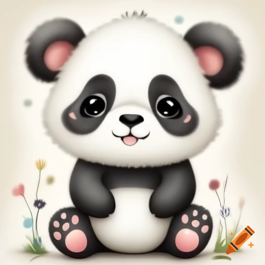 Cute panda portrait