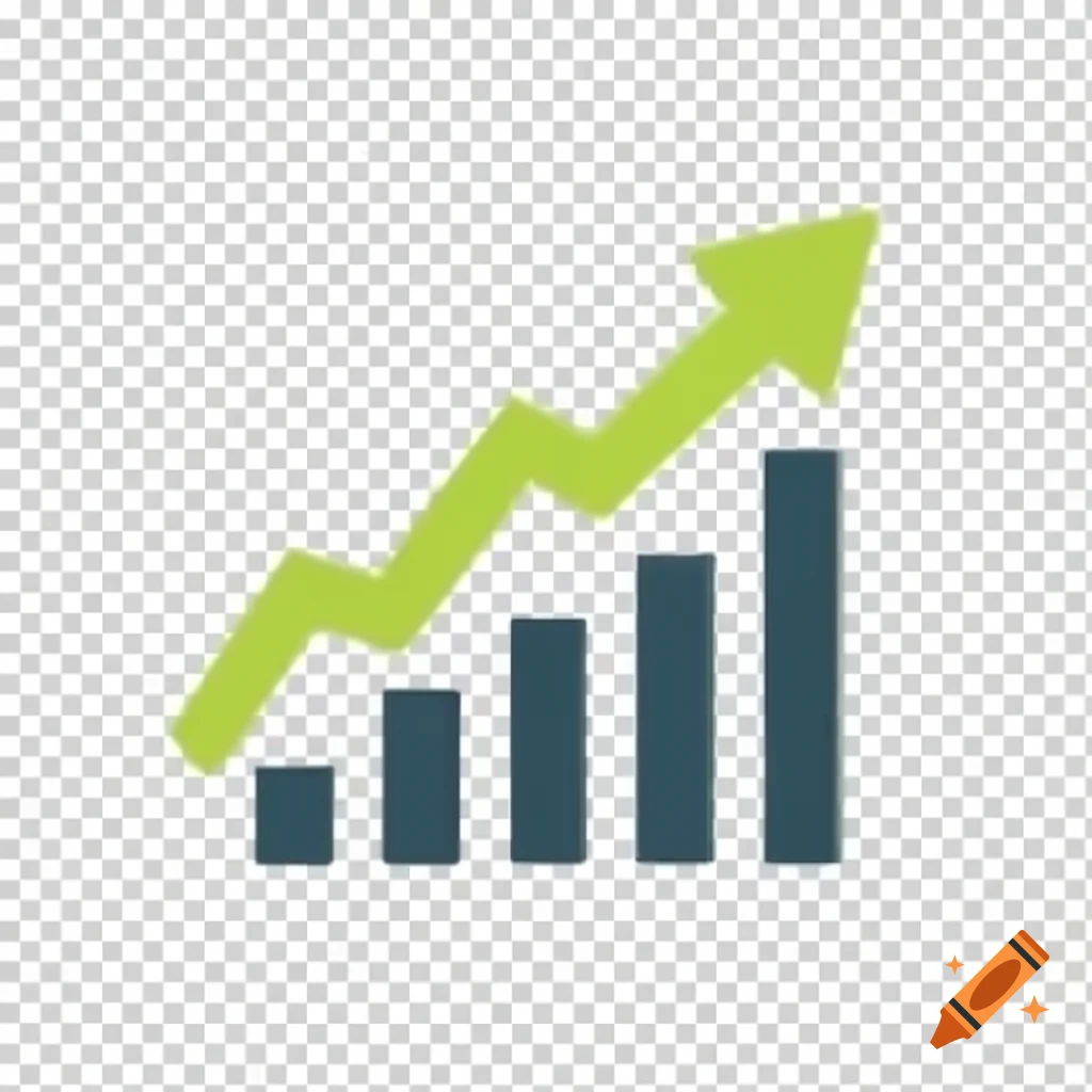 Market growth chart showing significant upward trend