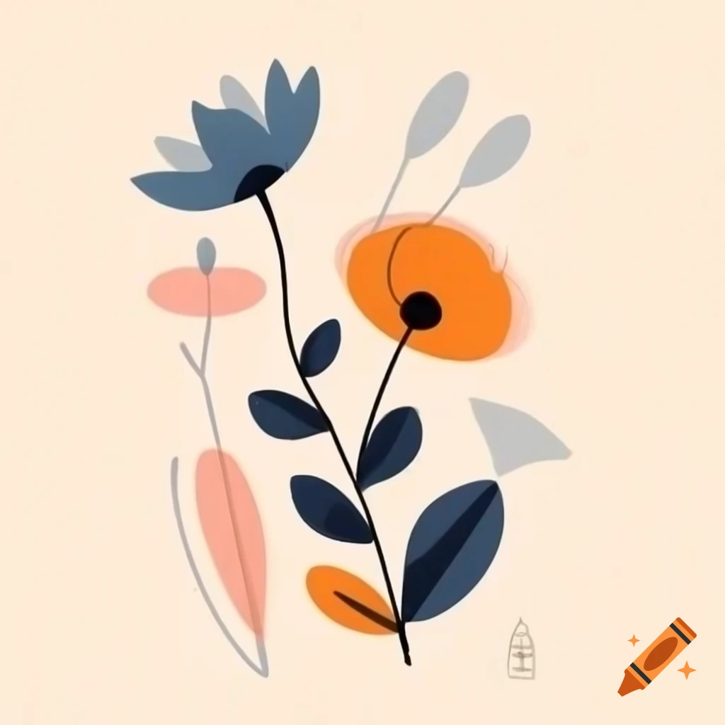 Contemporary flower illustration