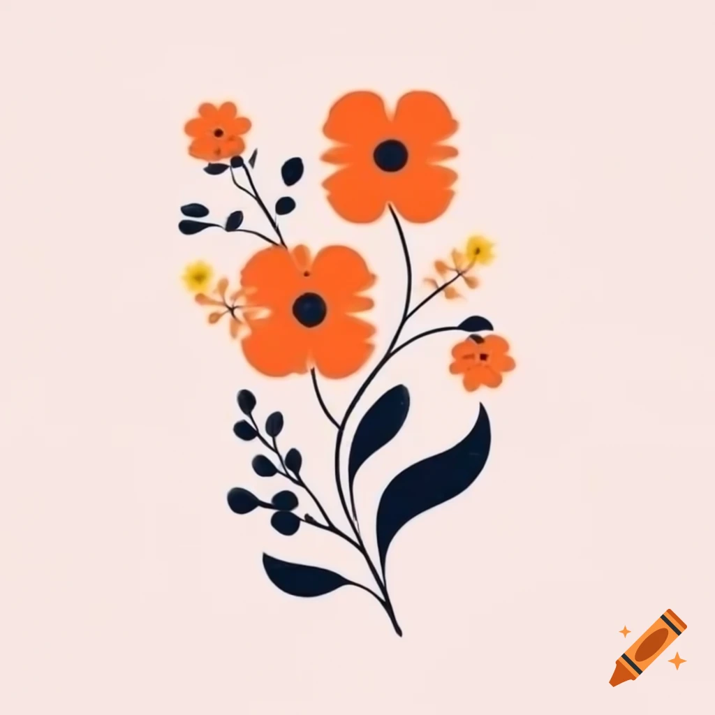 Contemporary flower illustration