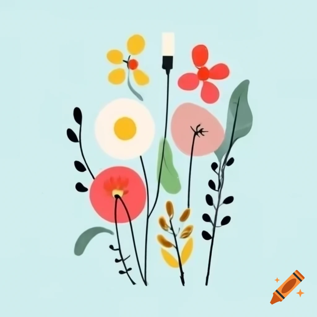 Contemporary flower illustration
