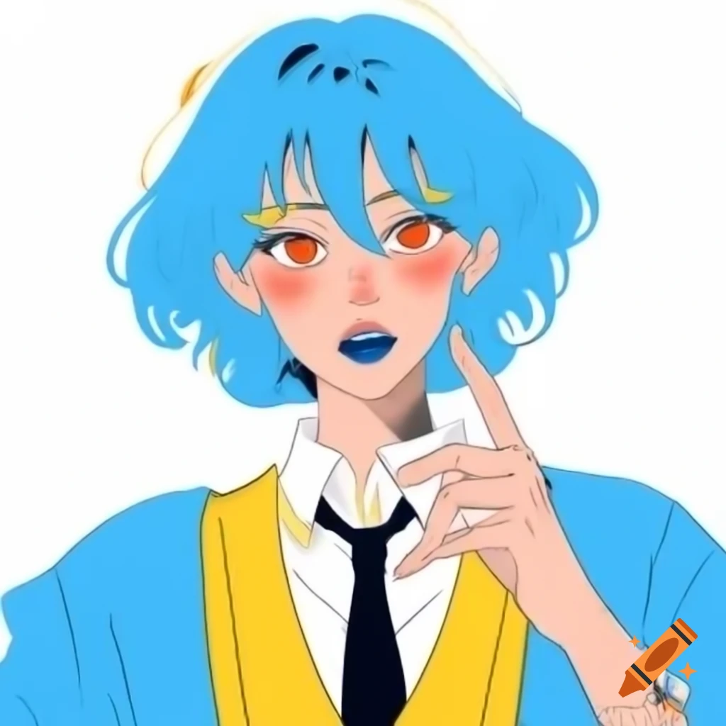 Original anime-style character illustration with expressive eyes and dynamic hair