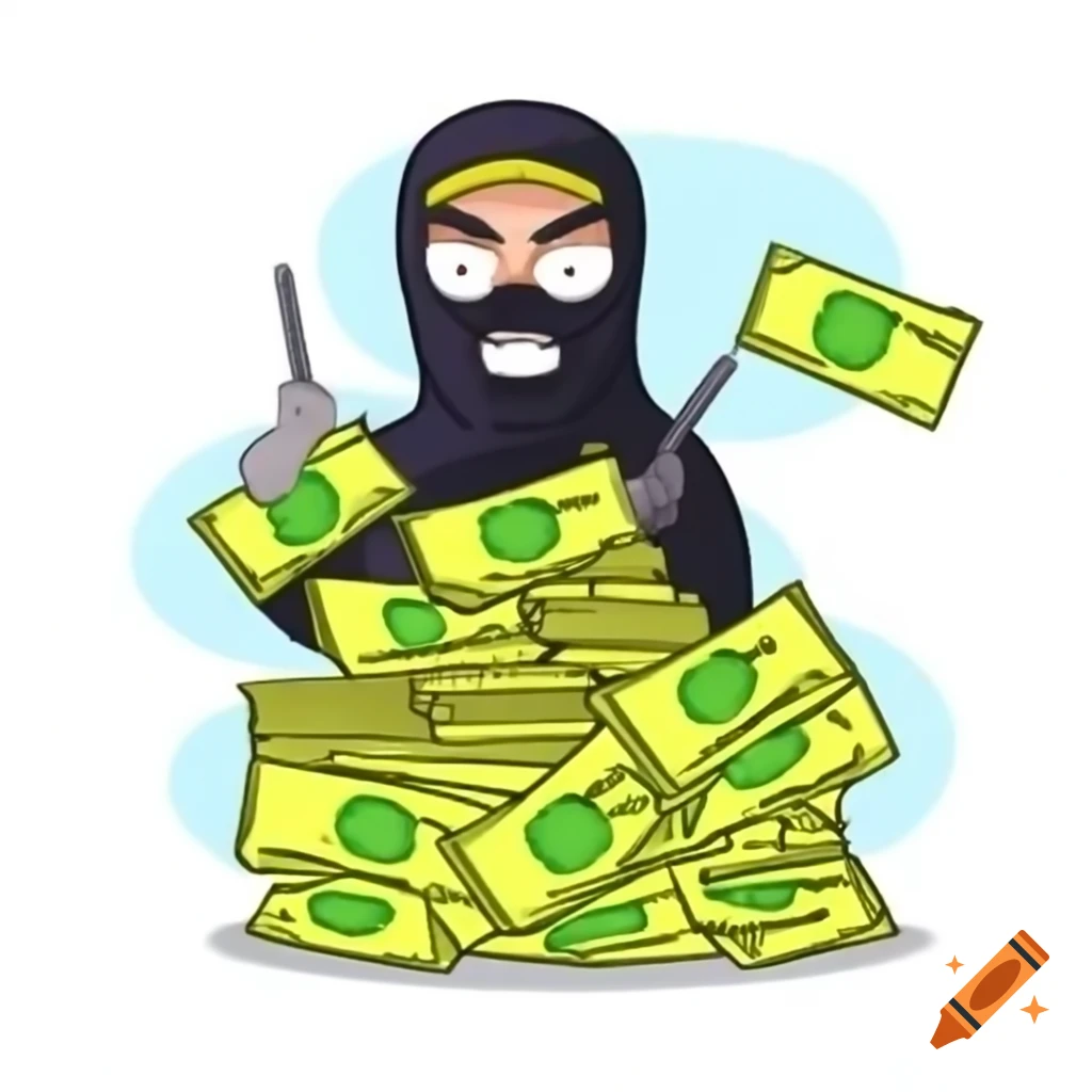 Cartoon character in Rick and Morty style interacting with masked militants labeled Hezbollah and Hamas