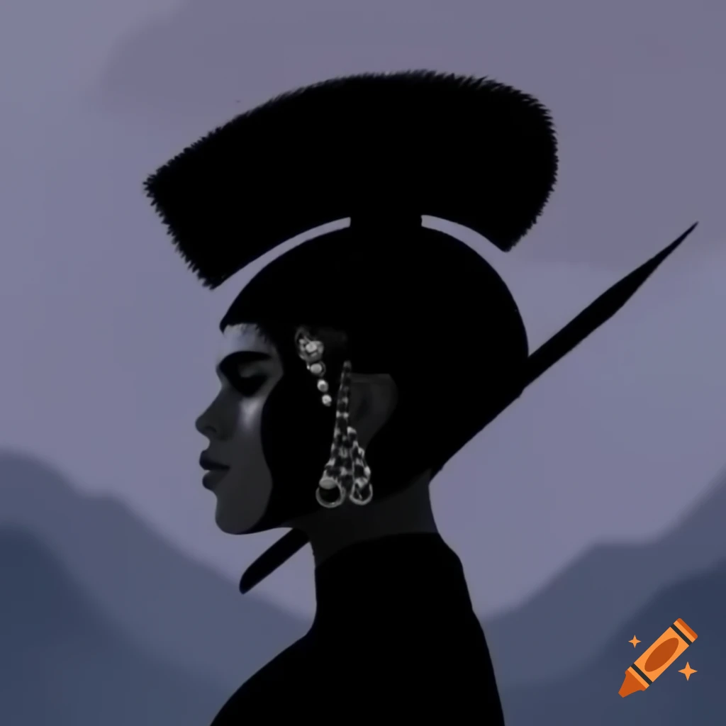 Silhouette of a warrior against a contrasting background