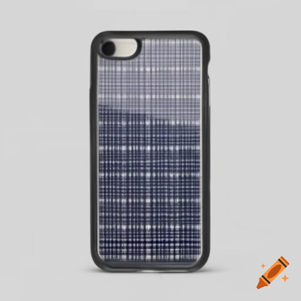 Modern phone case featuring grey solar panel design