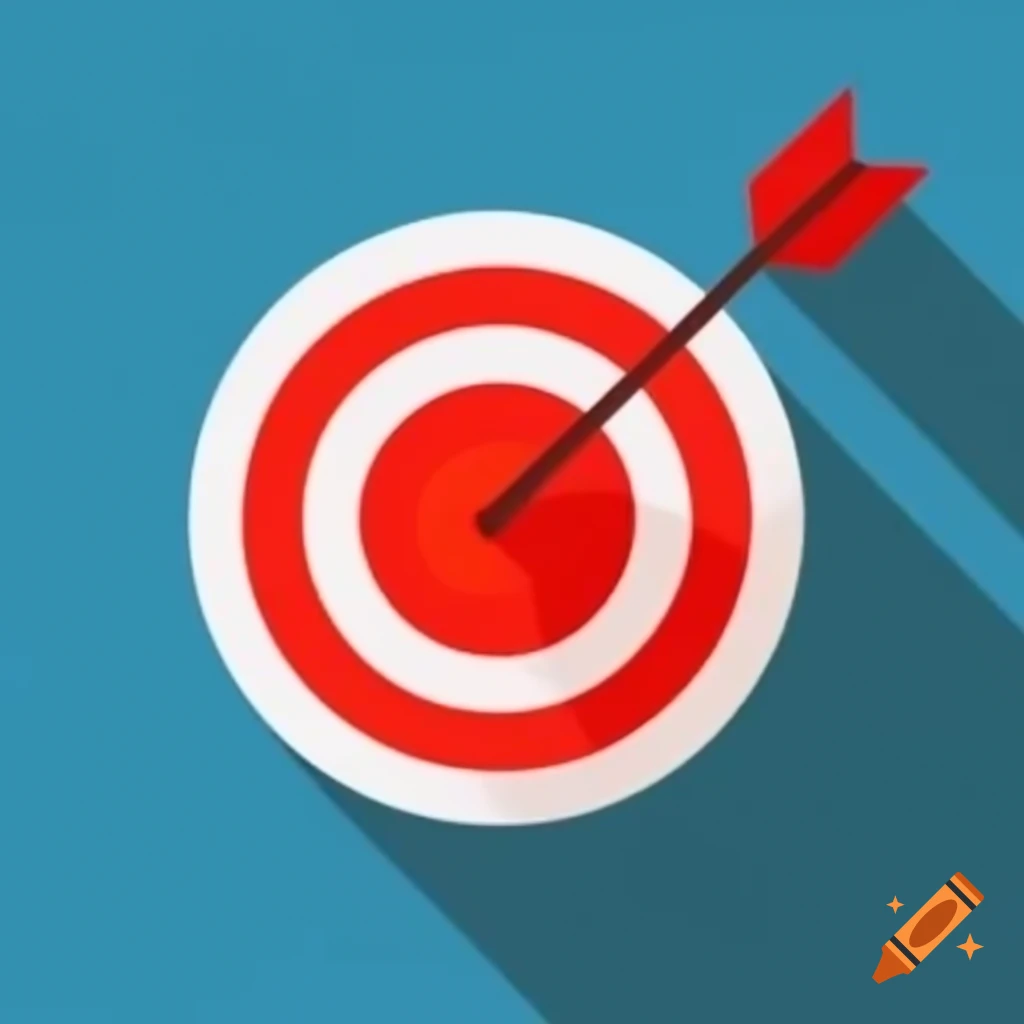Red target with arrow hitting the center
