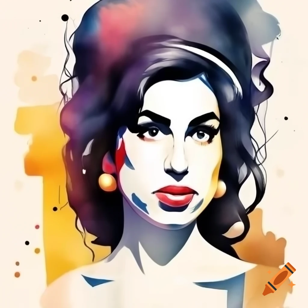 Cubism expressionism artwork inspired by Amy Winehouse