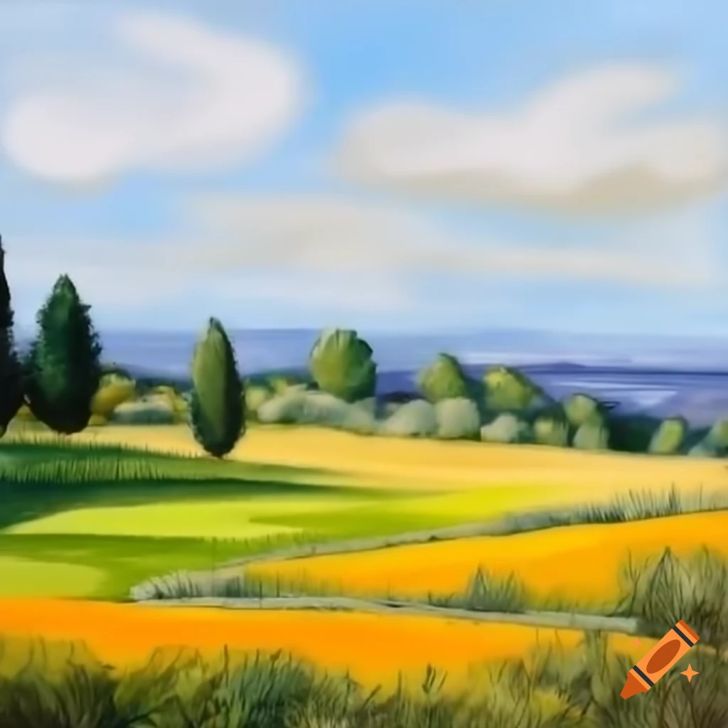 Beautiful landscape of the Lyon area