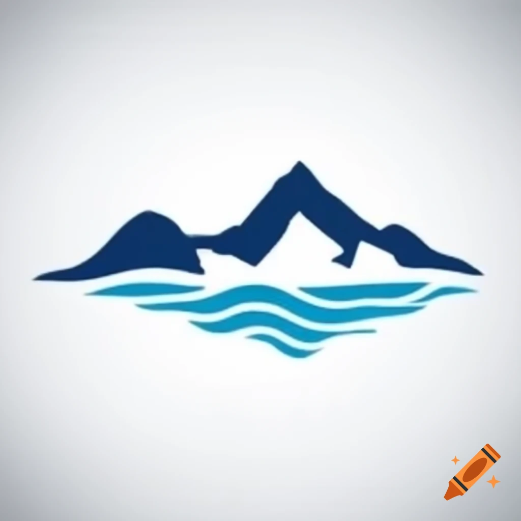 Island silhouette logo design