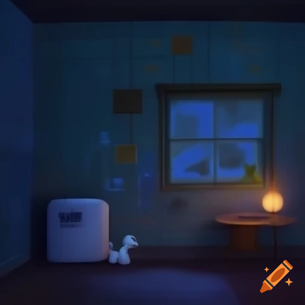 A scene illustrating Harold Wicks' solitary routine with a deceased cat