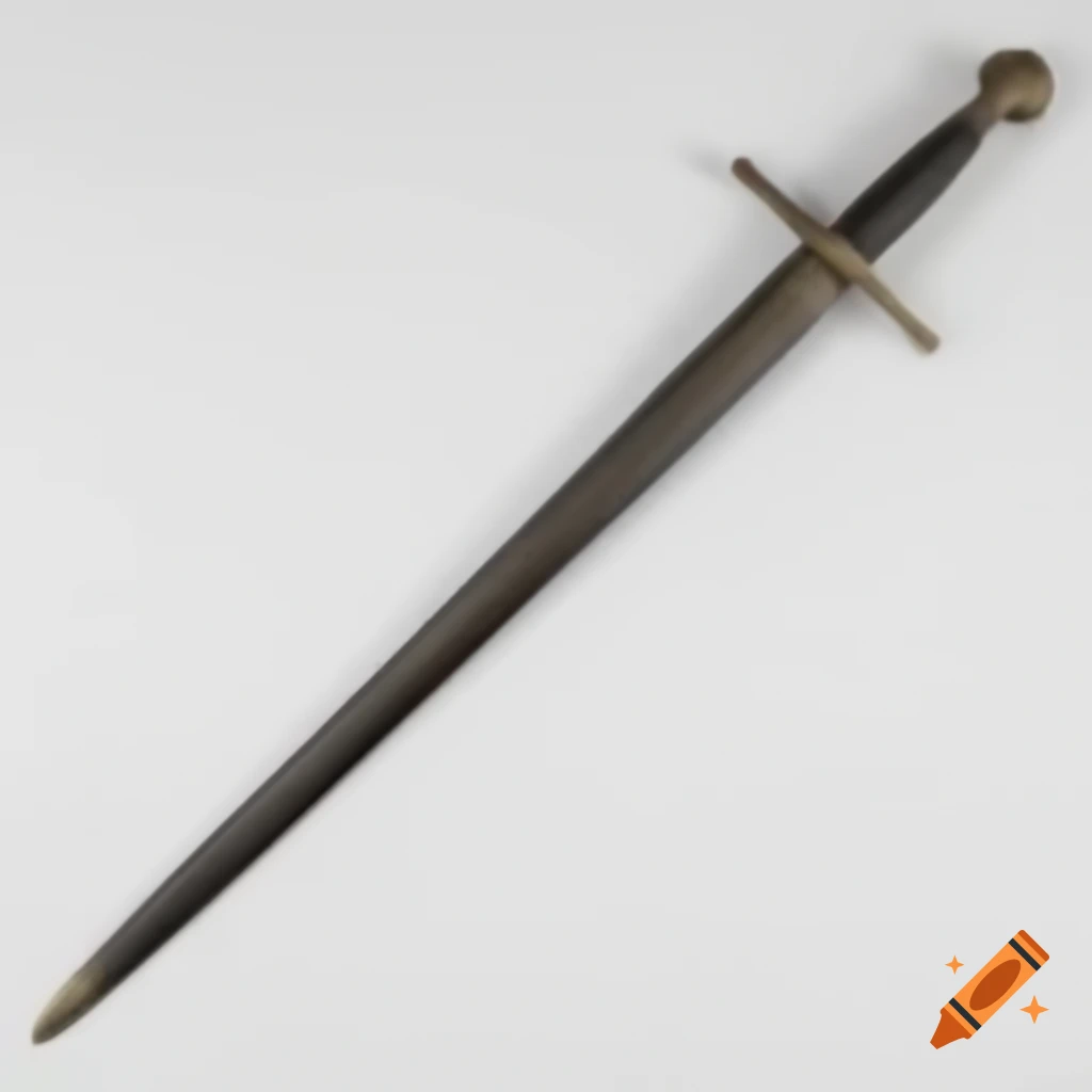Worn sword showcasing historical wear and detail
