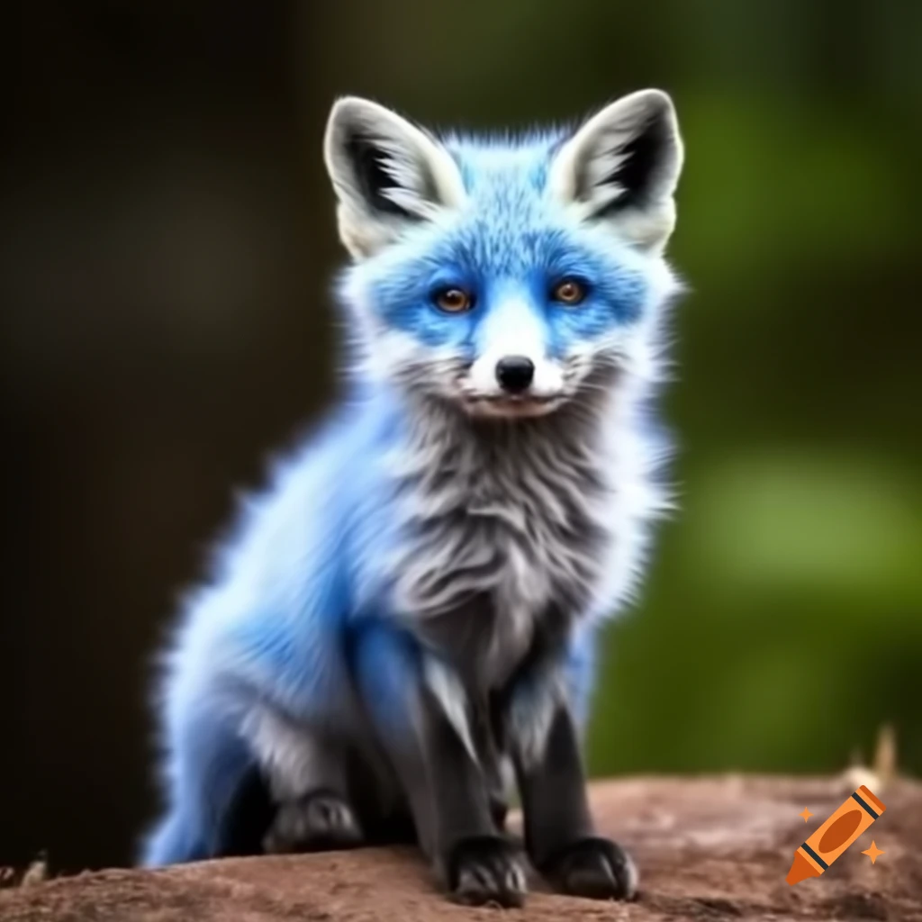 Cute blue fox