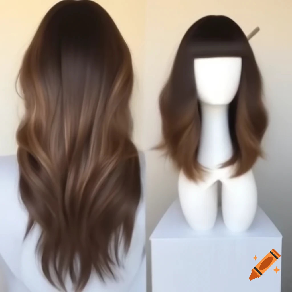 Butterfly haircut with curtain bangs and face-framing layers