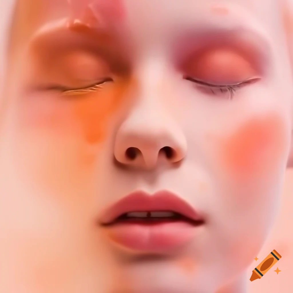 Soft peach and powder pink fade background with cream and coral tones