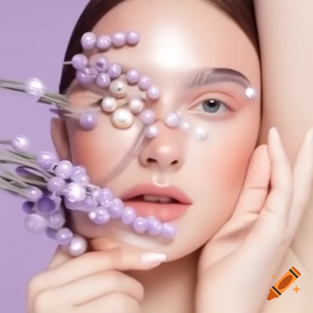Elegant soft background with pearl white and lavender shades, smooth gradients