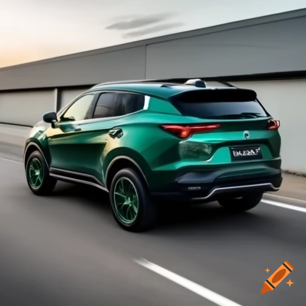 Dark green Kia Sportage nq5 on highway at night captured with 24-70mm lens