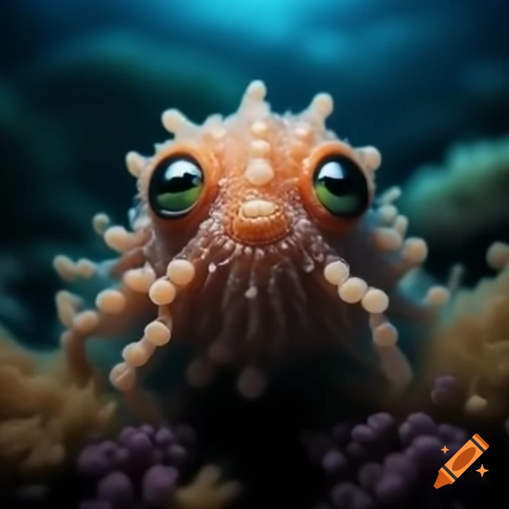 Photo realistic depiction of a bug-eyed sea creature