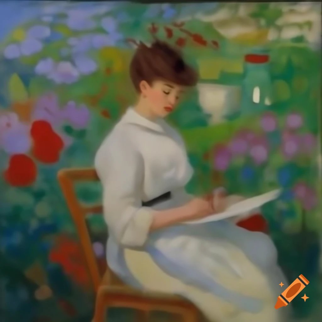 Impressionist painting in Pissarro style showcasing thick oil brush strokes