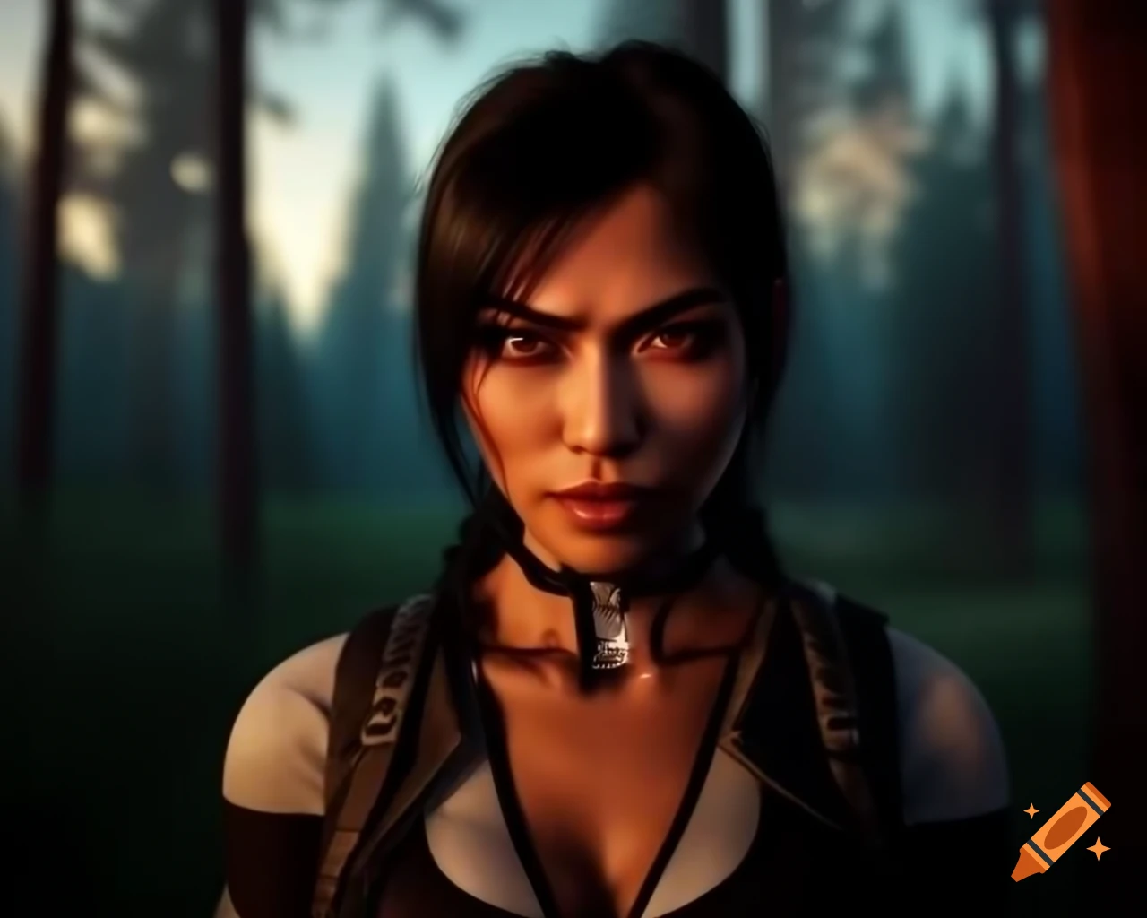 Hyper realistic depiction of Tifa Forest Glade at dawn, extreme detail and crispness