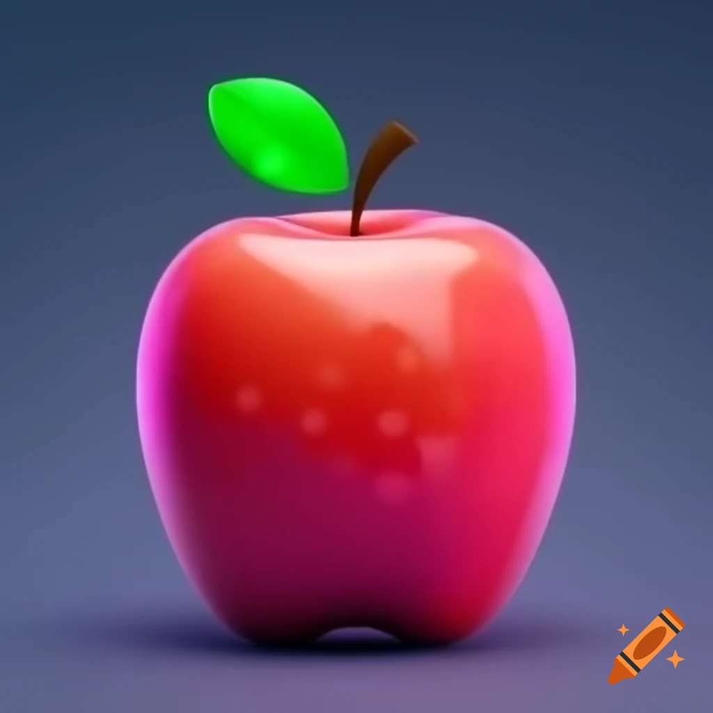 3D rendering of an apple