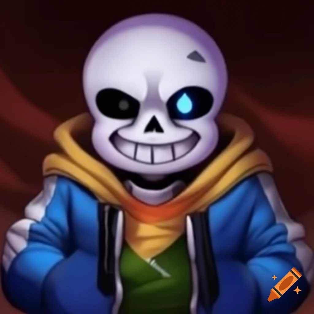 Sans from Undertale reimagined as a JoJo character on Craiyon