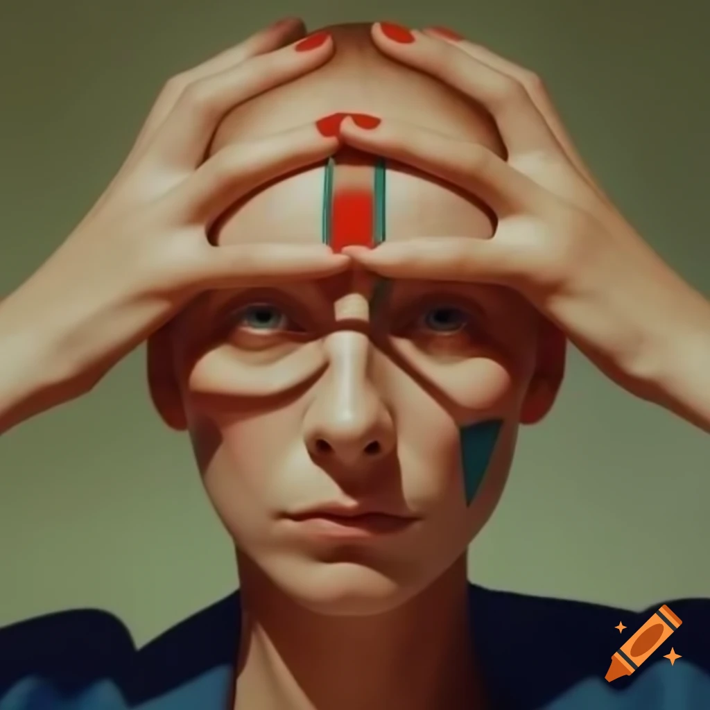 Scene depicting human creativity and artificial intelligence collaborating on innovative idea