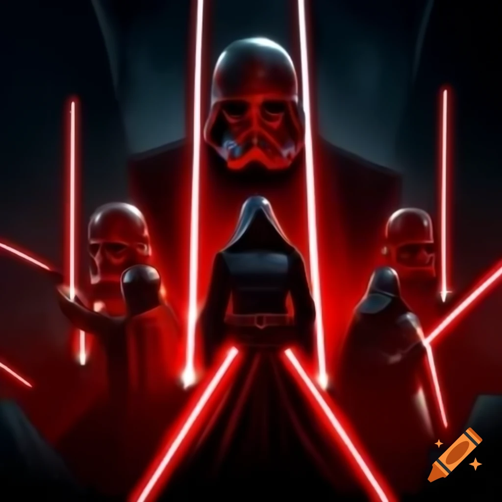 Cinematic poster of Star Wars: Episode III featuring glowing lightsabers and an intense mood