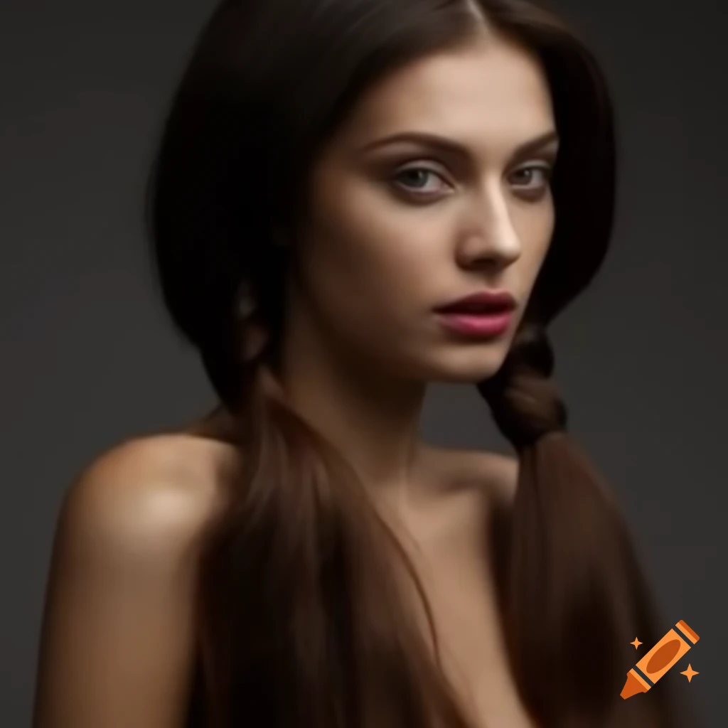 Gorgeous Russian women in street style with ponytail hairstyles in urban setting