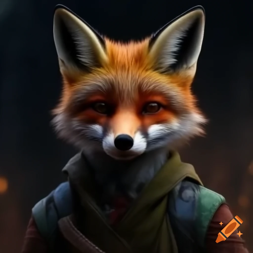 Humorous sketch of a fox