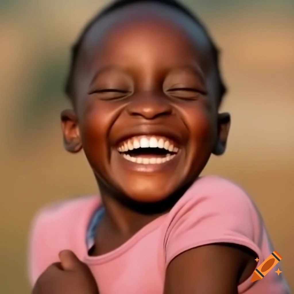 Joyful girl smiling