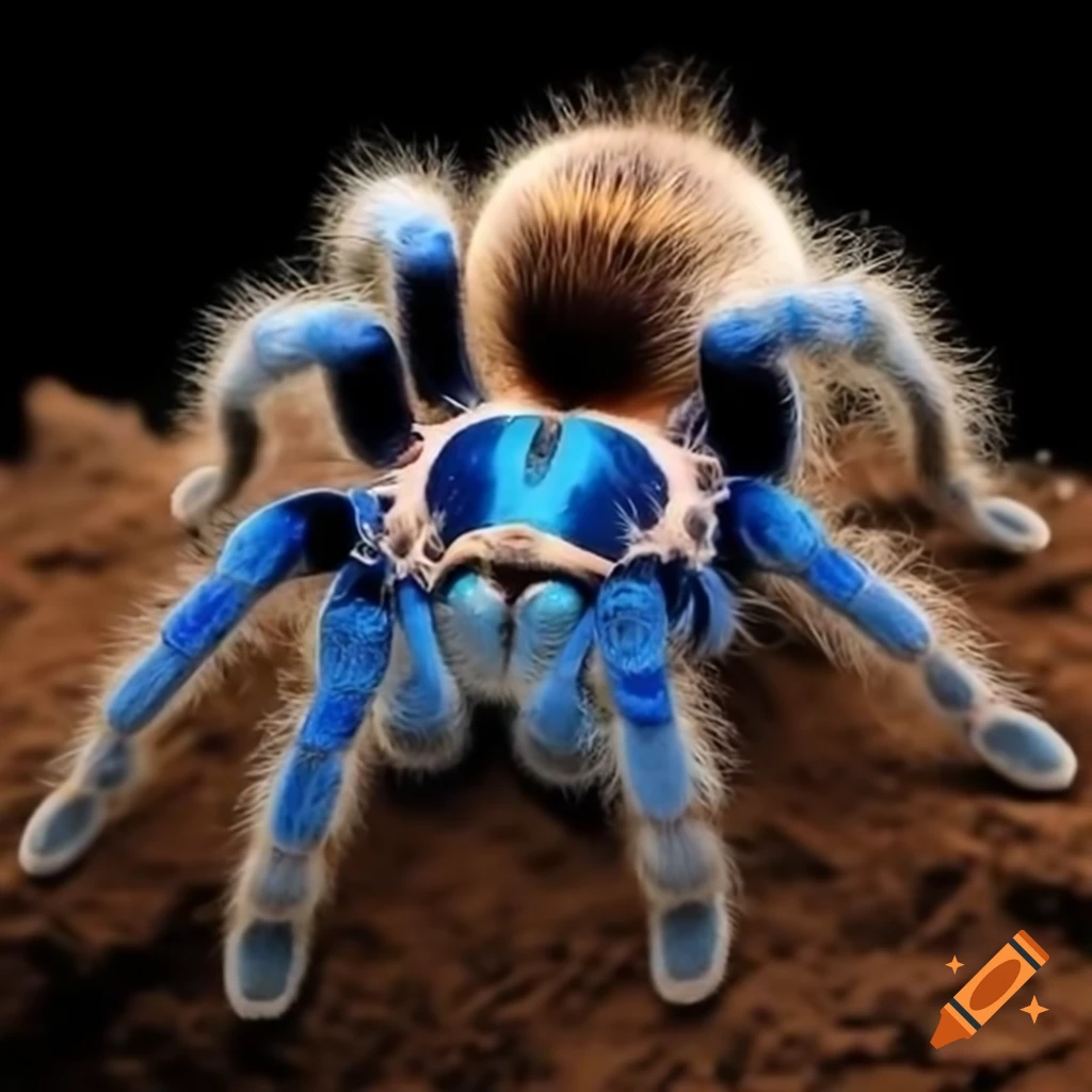 Blue and grey tarantula