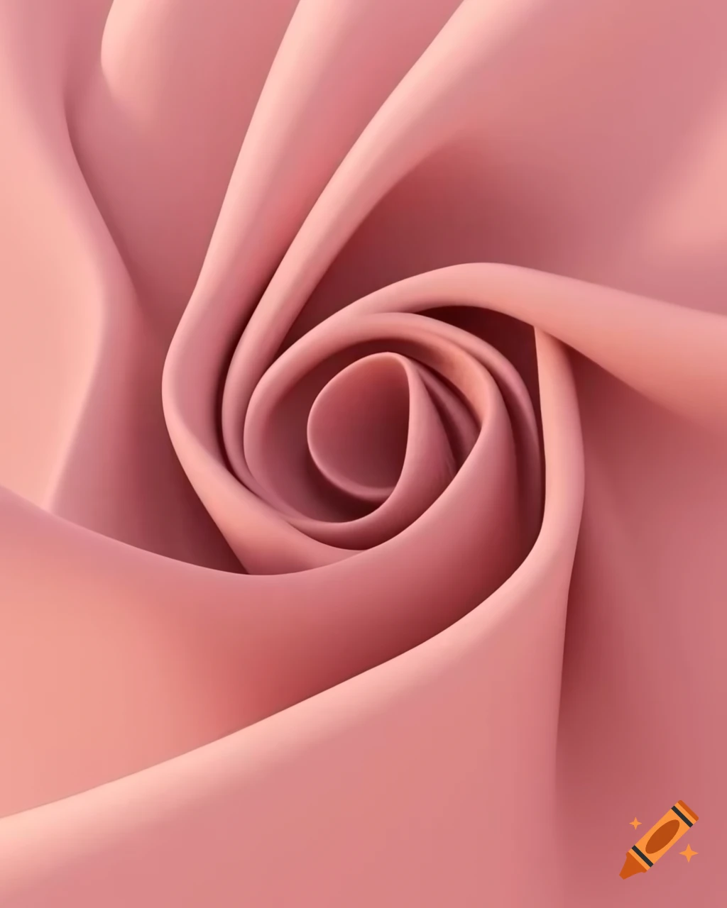 Close-up illustration of layered pleated fabric in pink and mauve tones