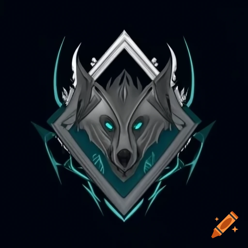 Realistic emblem of wolf in Warframe Void Angel design