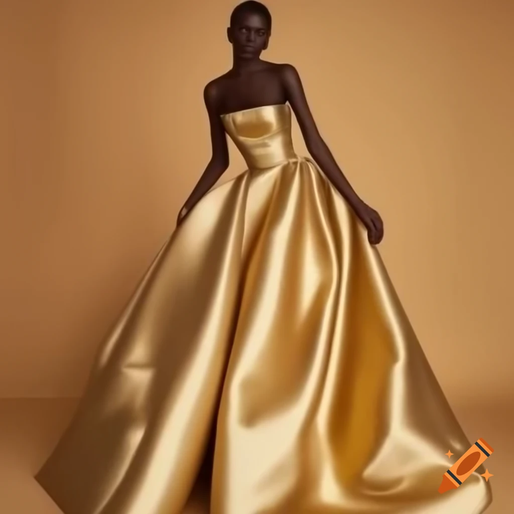 Elegant basic golden dress