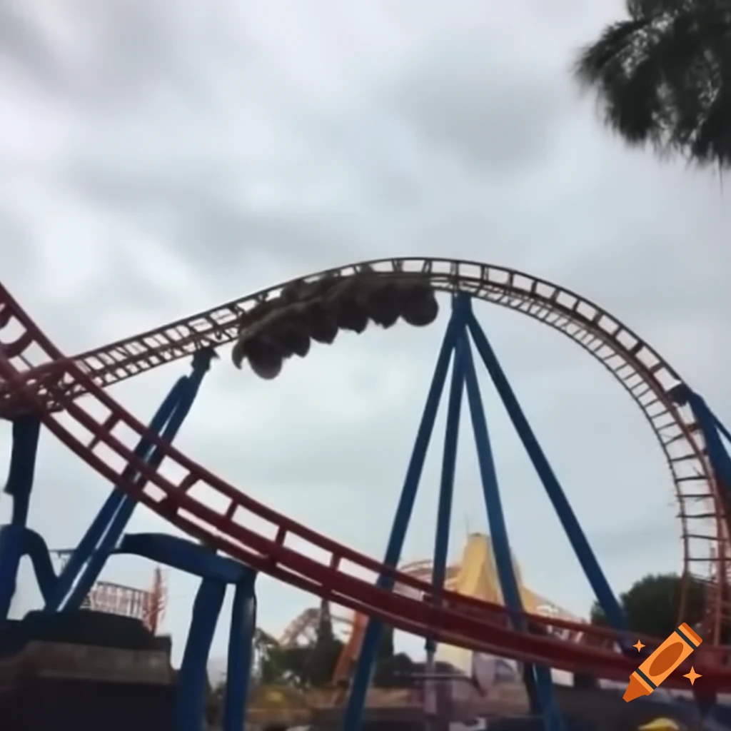 Large amusement park with rides and attractions on Craiyon